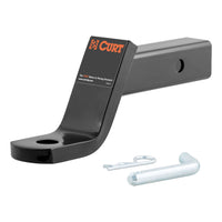 CURT 45052 Class 3 Trailer Hitch Ball Mount & Hitch Pin, Fits 2-Inch Receiver, 7,500 lbs. GTW, 1-Inch Ball Hole, 4-Inch Drop, 2-Inch Rise