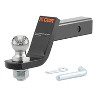 CURT 45055 Trailer Hitch Ball Mount with 1-7/8-Inch Trailer Ball & Hitch Pin, Fits 2-Inch Receiver, 3,500 lbs. GTW, 4-Inch Drop