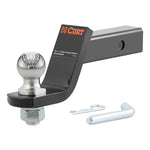 CURT 45056 Trailer Hitch Ball Mount with 2-Inch Trailer Ball & Hitch Pin, Fits 2-Inch Receiver, 7,500 lbs. GTW, 4-Inch Drop