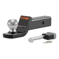 CURT 45141 Trailer Hitch Ball Mount with 2-Inch Trailer Ball & Hitch Lock, Fits 2-Inch Receiver, 7,500 lbs. GTW, 2-Inch Drop