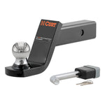 CURT 45142 Trailer Hitch Ball Mount with 2-Inch Trailer Ball & Hitch Lock, Fits 2-Inch Receiver, 7,500 lbs. GTW, 4-Inch Drop