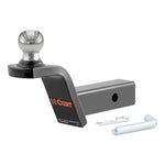 CURT 45152 Fusion Trailer Hitch Ball Mount with 1-7/8-Inch Trailer Ball & Hitch Pin, Fits 2-Inch Receiver, 5,000 lbs. GTW, 2-Inch Rise