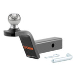 CURT 45155 Fusion Trailer Hitch Ball Mount with 2-Inch Trailer Ball & Hitch Pin, Fits 2-Inch Receiver, 7,500 lbs. GTW, 2-Inch Rise