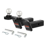 CURT 45157 Fusion Trailer Hitch Ball Mounts with 1-7/8-Inch Trailer Balls & Hitch Pins, Fits 2-Inch Receiver, 5,000 lbs. GTW, 2-Inch Rise, 2-Pack