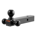 CURT 45650 Multi-Ball Trailer Hitch Ball Mount, 1-7/8, 2, 2-5/16-Inch Balls, Fits 2-Inch Receiver, 10,000 lbs.