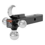 CURT 45675 Multi-Ball Trailer Hitch Ball Mount with 1-7/8-Inch, 2-Inch, 2-5/16-Inch Trailer Balls and Tow Hook, Fits 2-Inch Receiver, 10,000 lbs. GTW