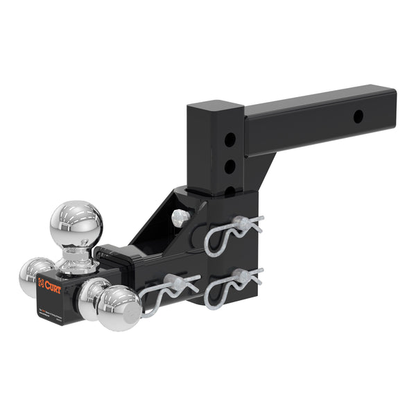 CURT 45799 Adjustable Trailer Hitch Ball Mount, Fits 2-Inch Receiver, 5-3/4-Inch Drop, 5-3/4-Inch Rise, 1-7/8, 2 and 2-5/16-Inch Hitch Balls, 6,000, 7,500 or 10,000 lbs. GTW