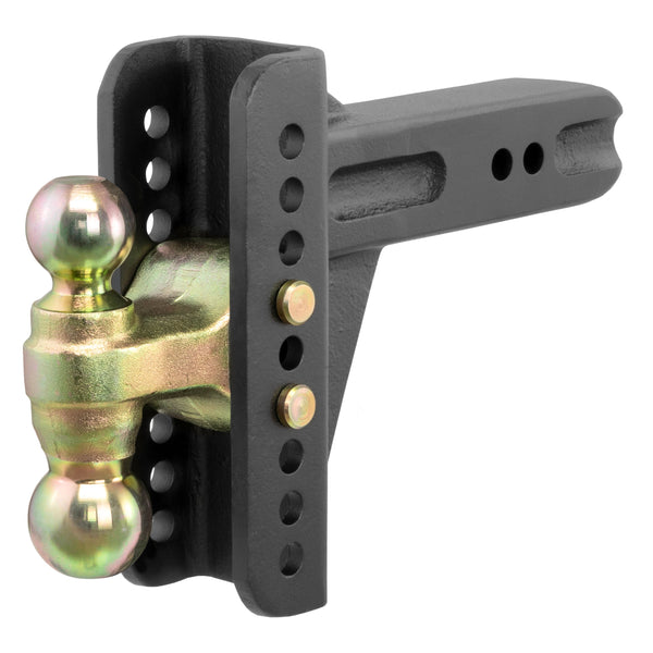 CURT 45902 Adjustable Trailer Hitch Ball Mount, Fits 2-1/2-Inch Receiver, 6-Inch Drop, 5-1/4-Inch Rise, 2-Inch and 2-5/16-Inch Hitch Balls, 10,000 or 20,000 lbs. GTW