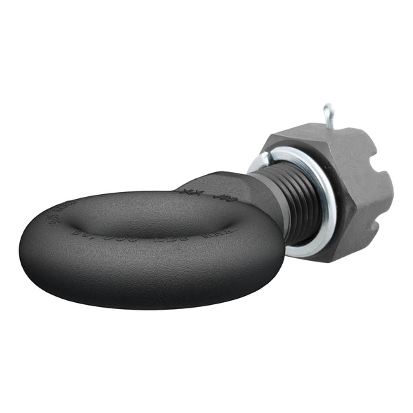 CURT 48530 Black Steel Pintle Hitch Lunette Ring with Swivel Castle Nut, 3-Inch Inside Diameter, 45,000 lbs.