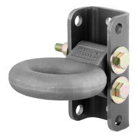 CURT 48630 Raw Steel Adjustable Pintle Hitch Lunette Ring, 3-In Inside Diameter, 12,000 lbs., 7-1/2-Inch Channel Height