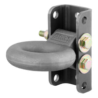 CURT 48631 Raw Steel Adjustable Pintle Hitch Lunette Ring, 3-In Inside Diameter, 12,000 lbs., 7-1/2-Inch Channel Height
