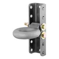 CURT 48640 Raw Steel Adjustable Pintle Hitch Lunette Ring, 3-In Inside Diameter, 12,000 lbs., 11-3/4-Inch Channel Height