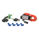 CURT 55179 Non-Powered 3-to-2-Wire Splice-in Trailer Tail Light Converter Kit with 4-Pin Wiring Harness