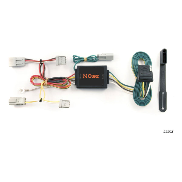 CURT 55502 Vehicle-Side Custom 4-Pin Trailer Wiring Harness, Select Honda Accord, Acura TSX