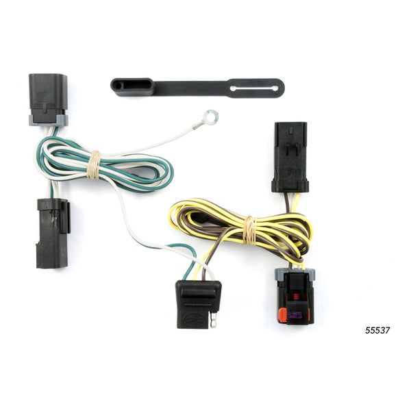 CURT 55537 Vehicle-Side Custom 4-Pin Trailer Wiring Harness, Select Dodge Caravan, Grand, Chrysler Town and Country