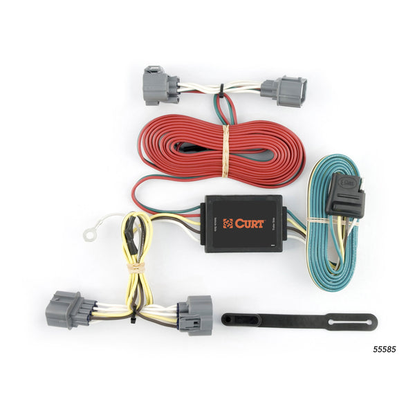 CURT 55585 Vehicle-Side Custom 4-Pin Trailer Wiring Harness, Select Honda Ridgeline