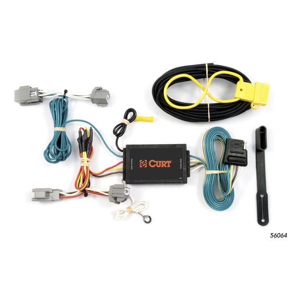 CURT 56064 Vehicle-Side Custom 4-Pin Trailer Wiring Harness, Select Lincoln MKS, Ford Fiesta Hatchback