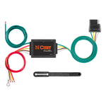 CURT 56130 Non-Powered 3-to-2-Wire Splice-in Trailer Tail Light Converter with 4-Pin Wiring Harness