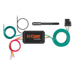 CURT 56187 Powered 3-to-2-Wire Splice-in Trailer Tail Light Converter with 4-Pin Wiring Harness