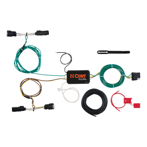 CURT 56272 Vehicle-Side Custom 4-Pin Trailer Wiring Harness, Select Ford Edge