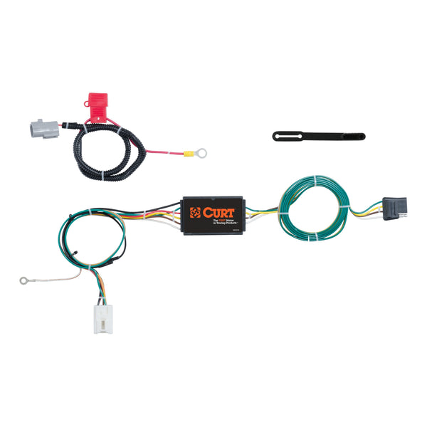 CURT 56296 Vehicle-Side Custom 4-Pin Trailer Wiring Harness, Select Mitsubishi Outlander