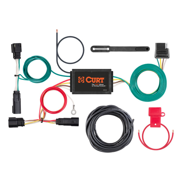 CURT 56320 Vehicle-Side Custom 4-Pin Trailer Wiring Harness, Select Ford Escape