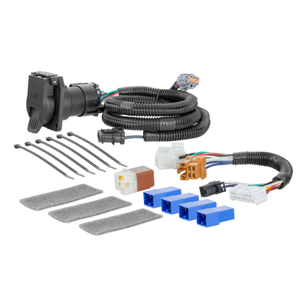 CURT 56357 Vehicle-Side Custom RV Blade 7-Pin Trailer Wiring Harness for Select Nissan Pathfinder, Infiniti QX60