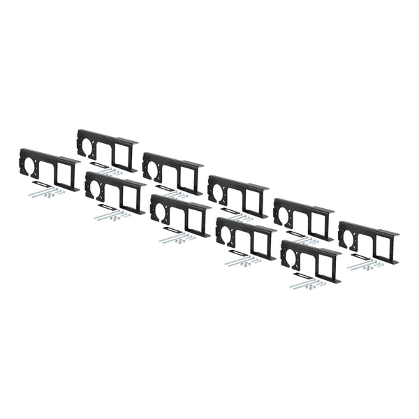 CURT 58000010 Easy-Mount Vehicle Wiring Connector Mounting Brackets for 4-Way or 5-Way Flat and 6-Way or 7-Way Round, Fits 2-Inch Receiver, Pack of 10