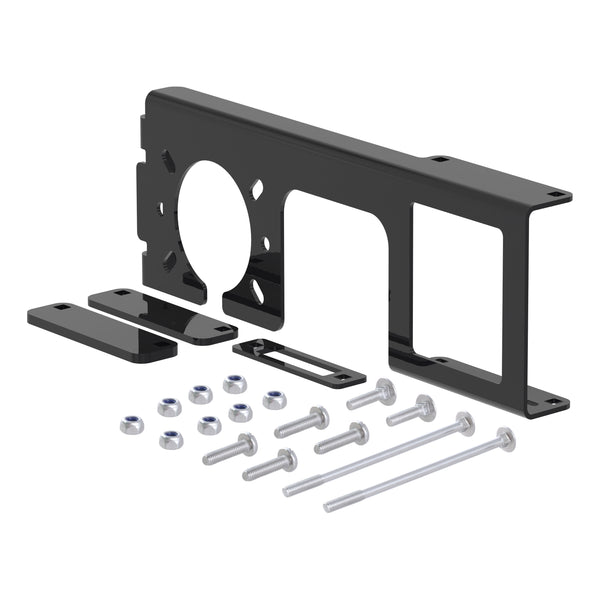 CURT 58000 Easy-Mount Vehicle Trailer Wiring Harness Connector Mounting Bracket for 4-Way or 5-Way Flat and 6-Way or 7-Way Round, Fits 2-Inch Receiver