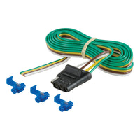 CURT 58044 Vehicle-Side 4-Way Trailer Wiring Harness with 60-Inch Wires, 4-Pin Trailer Wiring