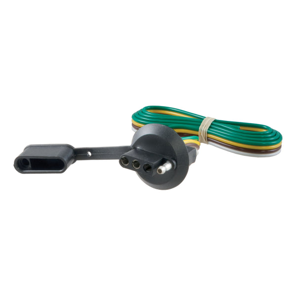 CURT 58405 Vehicle-Side 4-Way Trailer Wiring Harness with 36-Inch Wires, 4-Pin Trailer Wiring, Fits 1-1/4-Inch License Plate Light Hole