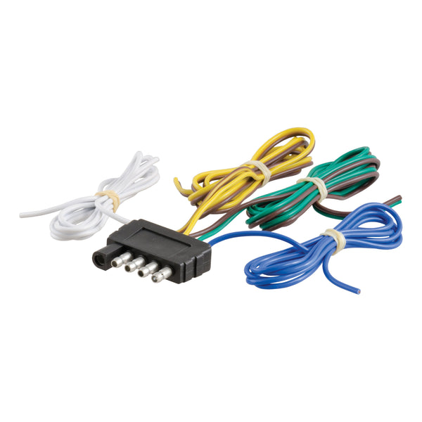 CURT 58540 Trailer-Side 5-Pin Trailer Wiring Harness with 48-Inch Wires, 5-Wire Trailer Wiring