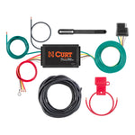 CURT 59146 Powered 3-to-2-Wire Splice-in Trailer Tail Light Converter Kit with 4-Pin Wiring Harness