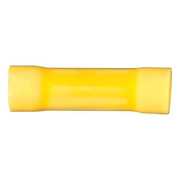 CURT 59423 12-10 Gauge Yellow Vinyl-Insulated Butt Connectors, Pack of 100