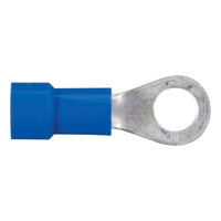 CURT 59521 16-14 Gauge Blue Vinyl-Insulated Ring Terminal Wire Connectors, #10 Stud, 100-Pack