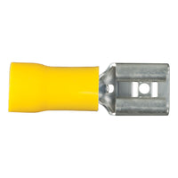 CURT 59593 12-10 Gauge Yellow Vinyl-Insulated Female Quick Connectors, Pack of 100