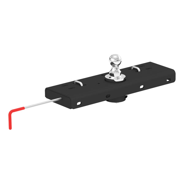 CURT 60607 Double Lock Gooseneck Hitch with Flip-and-Store Ball, 30,000 lbs., 2-5/16-Inch Ball