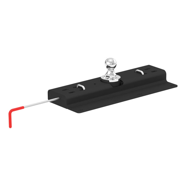 CURT 60615 Double Lock Gooseneck Hitch with Flip-and-Store Ball, 30,000 lbs., 2-5/16-Inch Ball