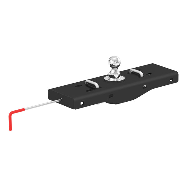 CURT 60619 Double Lock EZr Gooseneck Hitch with Flip-and-Store Ball, 30,000 lbs., 2-5/16-Inch Ball