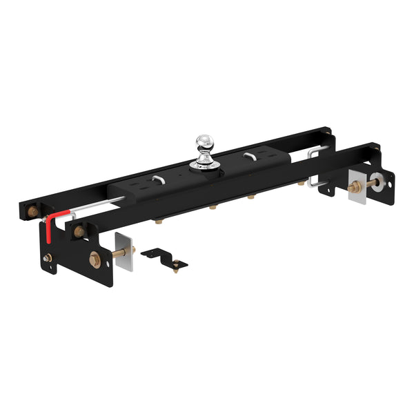 CURT 60711 Double Lock Gooseneck Hitch with Flip-and-Store Ball, 30,000 lbs., 2-5/16-Inch Ball, Fits Select Chevrolet Silverado, GMC Sierra 1500, 2500 LD