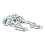 CURT 80011 48-Inch Trailer Safety Chain with 3/8-Inch S-Hooks, 2,000 lbs. Break Strength