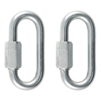 CURT 82903 Threaded Quick Link Trailer Safety Chain Hook Carabiner Clips, 5/16-Inch Diameter, 1,760 lbs., 2-Pack