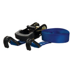 CURT 83019 1-Inch x 16-Foot Blue Nylon Ratchet Strap, 2,200 lbs. Break Strength