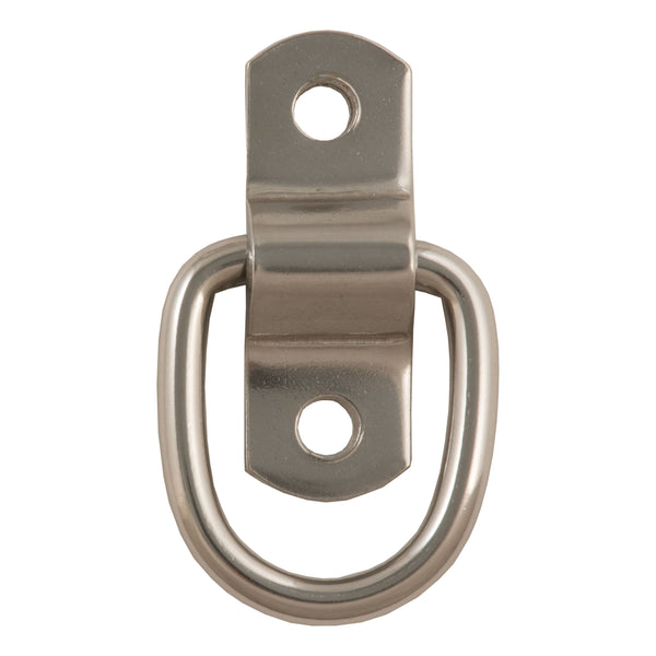 CURT 83732 1-Inch x 1-1/4-Inch Surface-Mounted Stainless Steel Trailer D-Ring Tie Down Anchor, 1,200 lbs. Capacity