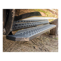 ARIES C2853 RidgeStep Black Steel 53-Inch Truck Running Boards, Brackets Sold Separately