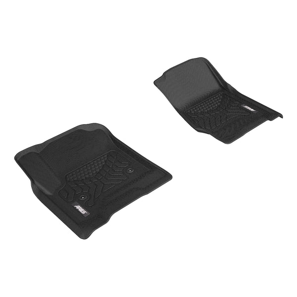 ARIES CH03911809 StyleGuard XD Black Custom Floor Liners, Select Chevy Silverado, Suburban, GMC Sierra, Yukon, Escalade, 1st Row Only