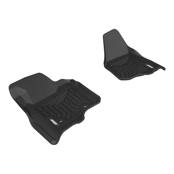 ARIES FR07011809 StyleGuard XD Black Custom Floor Liners, Select Ford F-250, F-350, F-450 Super Duty Extended, Crew Cab, 1st Row Only