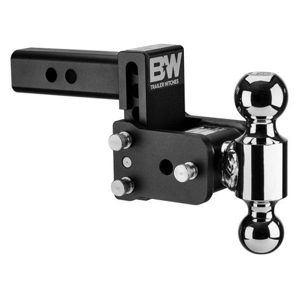 TS10035B,B&W Trailer Hitches,Trailer Hitch Ball Mount 1-7/8" and 2" Balls - Black Powder Coat Finish