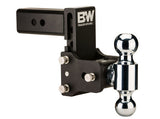 TS10038B , B&W Tow & Stow Dual Ball Adjustable Ball Mount, 5" Drop, 5-1/2" Rise, 2" Shank, 1-7/8" and 2" Balls - Black Powder Coat Finish